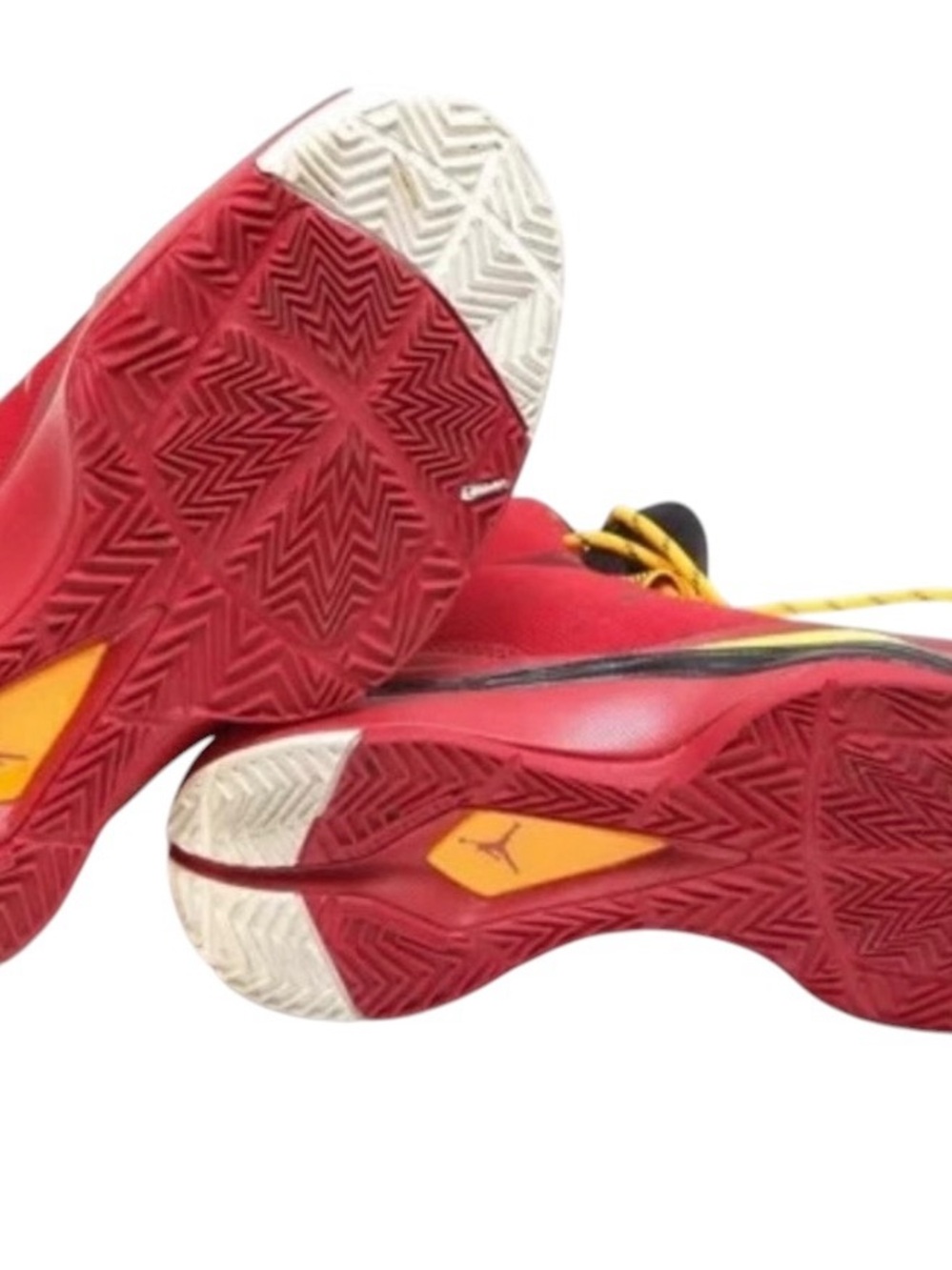 Jordan Yellow and Black High-Top Sneaker Tongue - Picture 6 of 7
